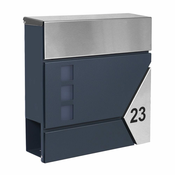 MAIL BOX LUEN LUEN- B4 Poštni nabiralnik z režo za časopis INOX