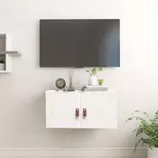 Zidni ormaric bijeli 60 x 30 x 30 cm od masivne borovine