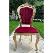 Casa Padrino luxury baroque dining chair bordeaux red/gold - Handmade antique style chair with fine velvet fabric - Magnificent dining room furniture in the baroque style