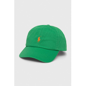 Pamucna kapa sa šiltom Polo Ralph Lauren boja: zelena, s aplikacijom