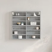 Vidaxl Vitrina siva sonoma 60x8,5x58 cm inženirski les