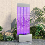 vidaXL Steber z mehurčki z RGB LED diodami jeklo akril 110 cm