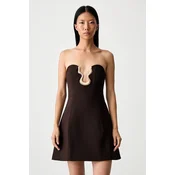 Bardot Cocktail obleka Venya 60479DB Rjava Slim Fit