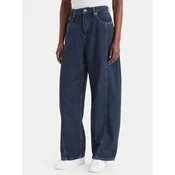 HUGO Jeans hlače 50567482 Mornarsko modra Boyfriend Fit