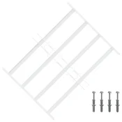 Sigurnosna rešetka za prozore s 4 poprecne šipke 3 pcs 43-74 cm