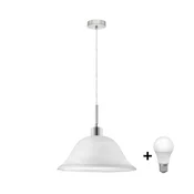LED luster na sajli 1xE27/60W/230V bela/prozirna