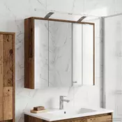 vidaXL Kopalniška ogledalna omara Star les 73,5 x 16 x 62,5 cm