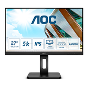 AOC P2 U27P2 LED display 68,6 cm (27) 3840 x 2160 pikseli 4K Ultra HD Crno