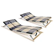 Vidaxl Letveno dno za posteljo 2 kosa z 42 letvicami 7 con 90x200 cm