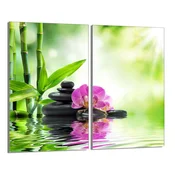 shumee Steklena zaščitna plošča za štedilnik 2x30x52 Orchidea
