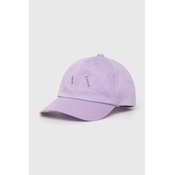 Bombažna bejzbolska kapa Armani Exchange vijolična barva