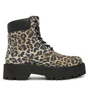 Gležnjarji Tommy Jeans Tjw Platform Cheetah Boots EN0EN03140 Rjava