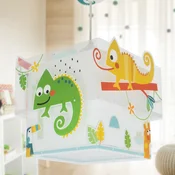 Dalber obesna svetilka za otroško sobo HAPPY JUNGLE, pisana - otroška soba - barvito, belo - Plastika