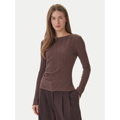 ONLY Bluza Ella 15368469 Rjava Slim Fit
