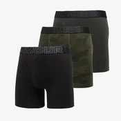 Bokserji Under Armour Performance Cotton Print 6in 3-Pack Black S
