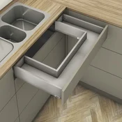 BLUM MERIVOBOX izvlek za korito SET M, BLUMOTION S, 40kg, ND 550, orion siva
