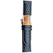 Kožni kaiš Diloy 22mm DIL380.1.13 Crni sa roze štepom
