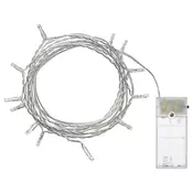LEDFYR LED lanac s 12 svetala, u kuci/na baterije srebrna