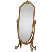 Casa Padrino luxury baroque standing mirror brown/gold - Swiveling baroque style mirror - Luxury bedroom furniture in baroque style - Baroque furniture - Luxury Quality - Made in Italy