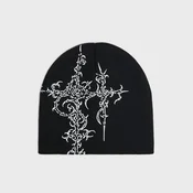 Cropp - Kapa beanie s printom - CRNO