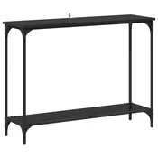 Vidaxl Konzolna miza Črni hrast 101 x 30.5 x 75 cm Konstruiran les