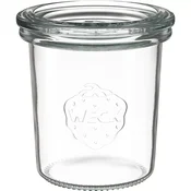 Weck Kozarec za vlaganje s steklenim pokrovom 140 ml, komplet 4 kosov, stožčast