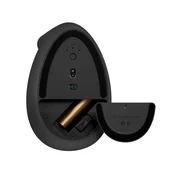 Logitech Lift Vertical for Business Left, brezžična ergonomska miška za levo roko, črna