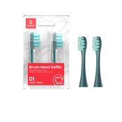 Oclean Standard two attachments for an electric toothbrush green