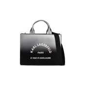 Karl Lagerfeld Ročna torbica Rue St-Guillaume  bela