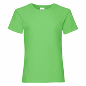 Valueweight Fruit of the Loom Girls Green T-shirt