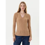 Polo Ralph Lauren Pulover 211971866002 Bež Slim Fit