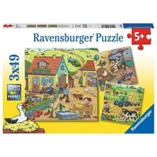 Ravensburger Sestavljanka Na kmetiji 3x49 kosov