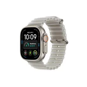 APPLE Watch Ultra 4 GPS + Cellular 49mm Natural Titanium Case with Translucent Grey Ocean Band (MJAD4SE/A)