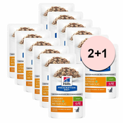 Hills Prescription Diet Feline c/d Urinary Stress + Metabolic Chicken 12 x 85 g 2+1 BREZPLAČNO