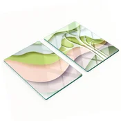 shumee Elegantne in trpežne steklene table z abstraktnim potiskom dreves 2x40x52 cm
