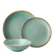 Porcelanski set 12 kosov — Gaya Sand turkizen - W0147