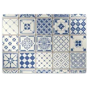 Decormat Podloga za zaščito tal Modre ploščice 120x90 cm 2 cm