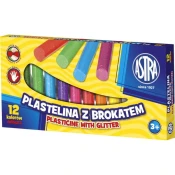 Astra ASTRA Plastelin z bleščicami 12 barv, 303107001