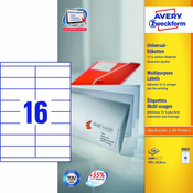 AVERY ZWECKFORM etikete 3665 105X33.8, zavitek 100 listov