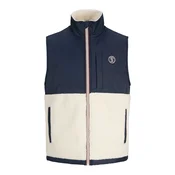 JACK & JONES Brezrokavnik JORFREDERIKSBERG kremna/nočno modra