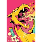 shumee Slikanje po številkah z okvirjem Slike za slikanje Pokemon Charizard 40x50 cm