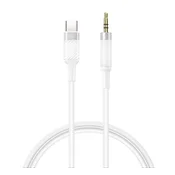 XO NB-R279B audio kabel, 3,5 mm utikac na Type-C, 100 cm, BIJELI