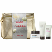 AHAVA Celebrate Life Mad For Mud Set dnevna krema za obraz Time To Hydrate Essential Day Moisturizer 50 ml + čistilna maska Time To Clear Purrifying Mud Mask 100 ml + krema za roke Deadsea Water Mineral Hand Cream 40 ml za ženske