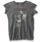 Queen News of the World Burnout Charcoal Grey L Ženske Majica