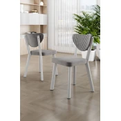 HANAH HOME Set stolica (6 komada) Arfe Grey White