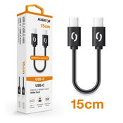 ALIGATOR Podatkovni kabel POWER USB-C/USB-C 15cm, črn