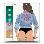 Crna silikonska maskica za Apple iPad 9.7 2018 (6. gen) - Crossfit girl - nickynellow
