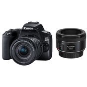 Canon EOS 250D fotoaparat  kit (z EF 18-55mm IS STM + 50mm STM objektivoml), črn