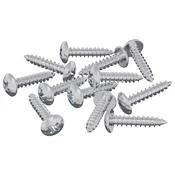 Vidaxl Leseni vijaki 12 szt. srebrna M3,5 x 20 mm Jeklo