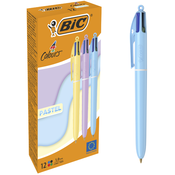 Bic BIC izvlečni kemični svinčnik 4 barve PASTEL, kartonska škatla 12, (21655691)